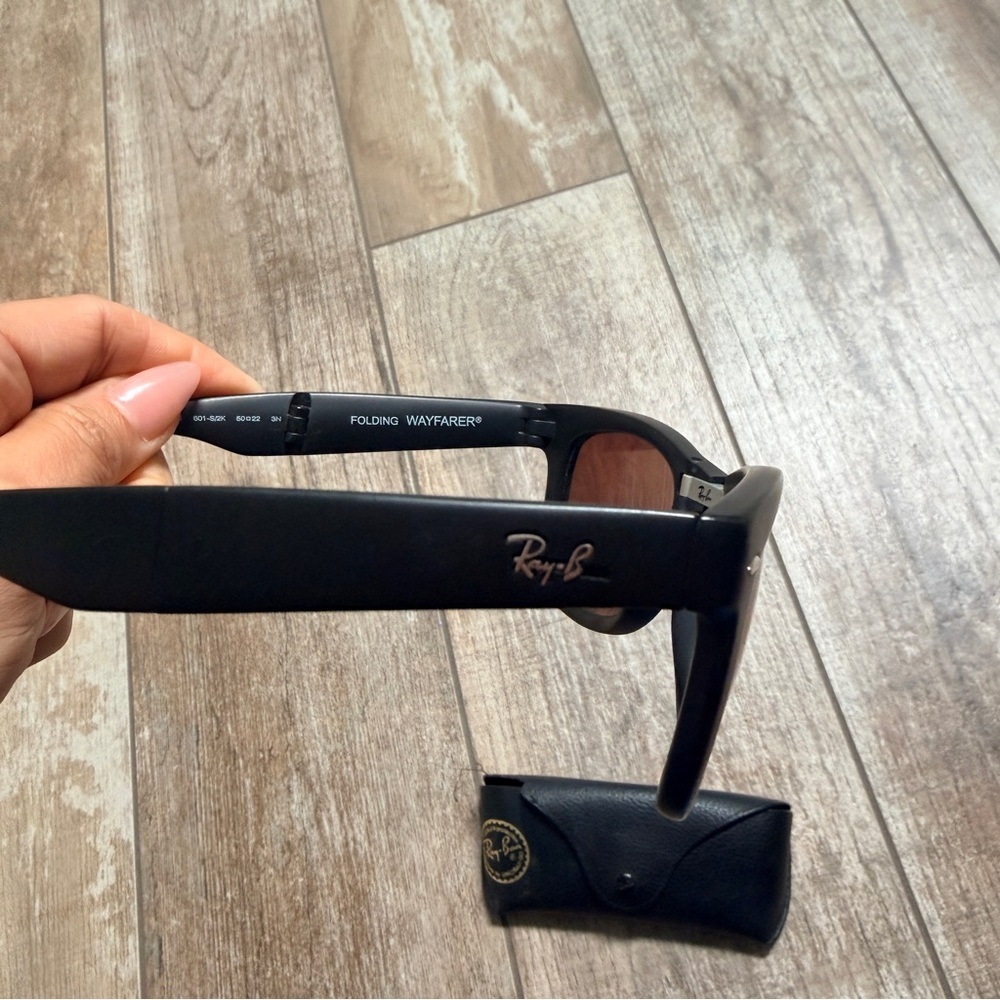 Ray-Ban | Wayfarer Two Tone Red Frame Sunglasses - Picture 6 of 11